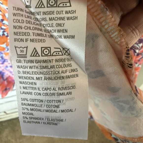 Isaac Mizrahi Live XL Floral Button Front Blouse Long Sleeve Cotton Spandex Top - Picture 6 of 8